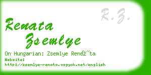 renata zsemlye business card